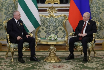 Встреча Президента Абхазии Бадры Гунба и Президента России Владимира Путина