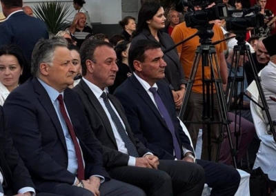 Vice President Beslan Bigvava takes part in the celebration of Gudauta City Day