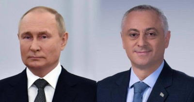 The President of the Russian Federation Vladimir Putin congratulated the President of the Republic of Abkhazia Badra Gunba on Victory and Independence Day