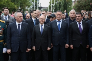 Состоялся военный парад в честь 32-й годовщины Победы в Отечественной войне народа Абхазии 1992–1993 годов